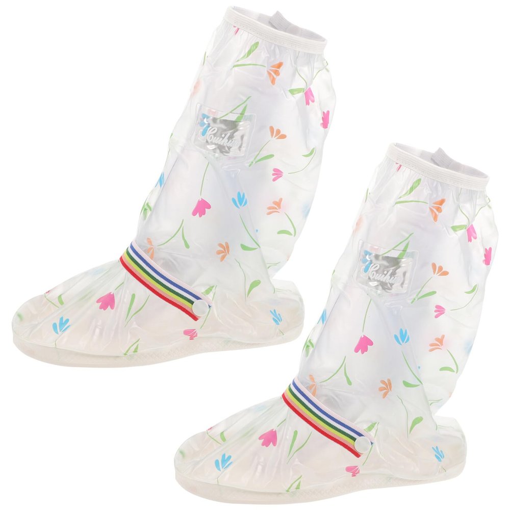 GANAZONO 1pair Non-Slip Shoe Covers High-Cut Rain Boot Protectors for Sports Shoes Reusable Slip Design for Outdoor Activities