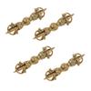 SHIDXIB 4Pcs Pure Brass Six-Character Mantra Vajra One-Word Drop Magic Pestle Vajra Prong Esoteric Body Protection Device for Men and Women Creative Retro Key Chain Pendant view 1