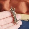 SHIDXIB 4Pcs Pure Brass Six-Character Mantra Vajra One-Word Drop Magic Pestle Vajra Prong Esoteric Body Protection Device for Men and Women Creative Retro Key Chain Pendant view 2
