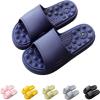 LUXRUB Foot Reflexology & Acupressure Massage Slippers Men Women Deep Tissue Foot Massager Plantar Fasciitis Pain Relief Massage Sandals Home Shock Absorbing Shower Shoes (Color : Blue, Size : 7.5/8) view 1