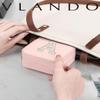 Vlando Travel Jewelry Box for Girls Women, Initial Jewelry Organizer Box Travel Must Haves Jewelry Case for Girls, Necklace Earrings Ring Box Travel Gifts for Sister Daughters - Letter S, Pink view 3