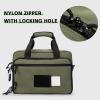PROFOCUS Small Range Bag For 2 Pistols Gun Range Bags For Handguns And Ammo Dual Pistol Handgun Revolver Hunting Bag Gun Carrying Case/Lockable Zippers view 3