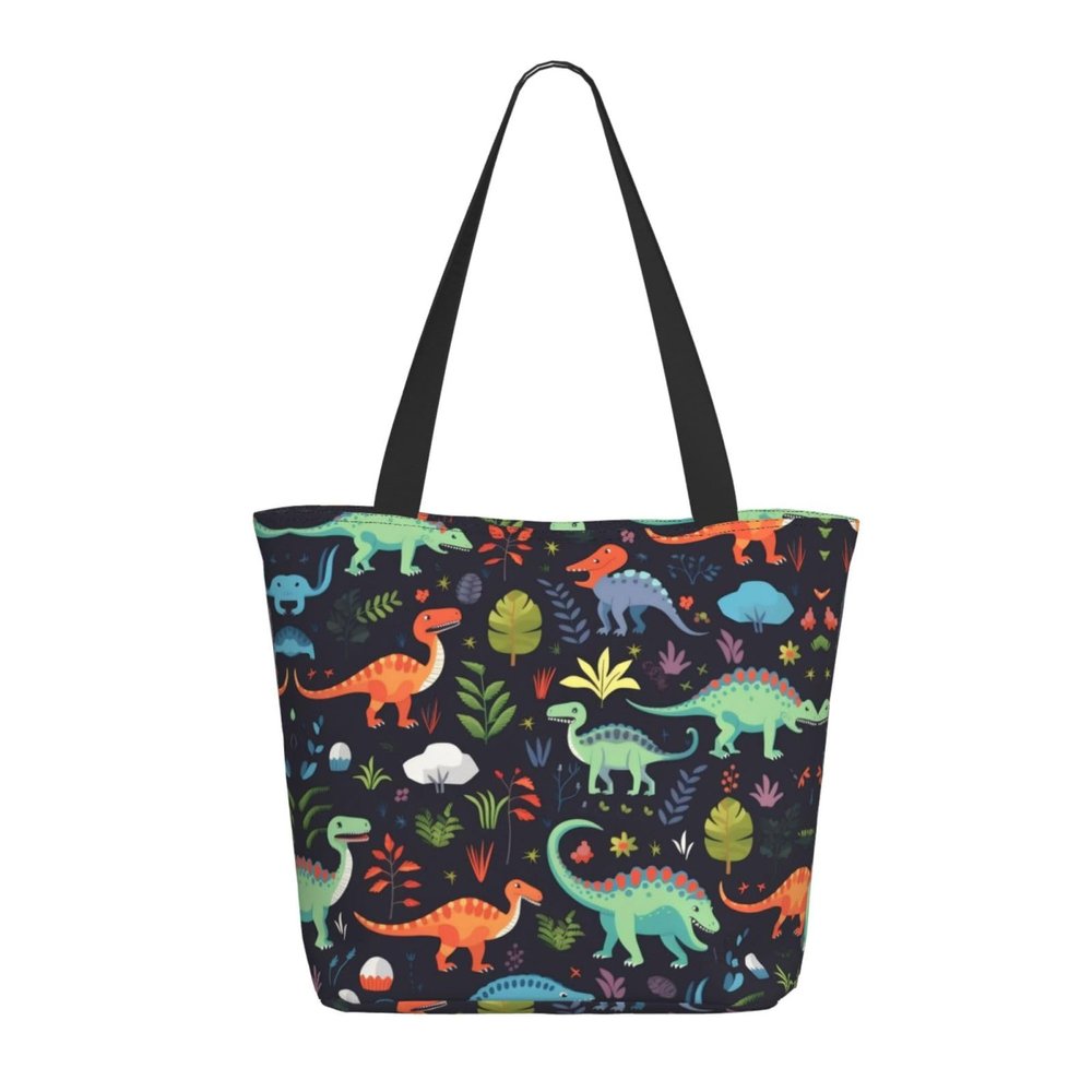MELPHI Cartoon Dinosaur Printed Fashionable Large Handbag And Shoulder Bag, Suitable For Various Daily Use