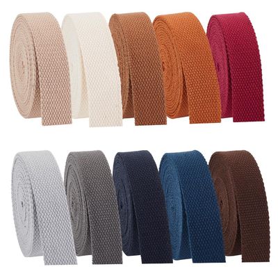 PH PandaHall 38 Yards Cotton Webbing 1 Inch Polyester Cotton Webbing Straps 10 Colors Bag Handles Belt for Tote Bag Purse Strap Cloth Belt Making Outdoor Supplies DIY Crafts