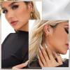 HZV Gold Earring Jackets set 925 silver sterling post & Ear blockage Perfect Holiday Gift view 3