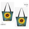 MELPHI Sunflower Printed Fashionable Large Handbag And Shoulder Bag, Suitable For Various Daily Use view 4