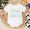 ZINTAOZT Infant Baby Boys Girls Romper T-shirt Summer Short Sleeve Crewneck Letter Graphic Print Bodyusuit Jumpsuit (A Green Letter Print, 9-12 Months) view 2