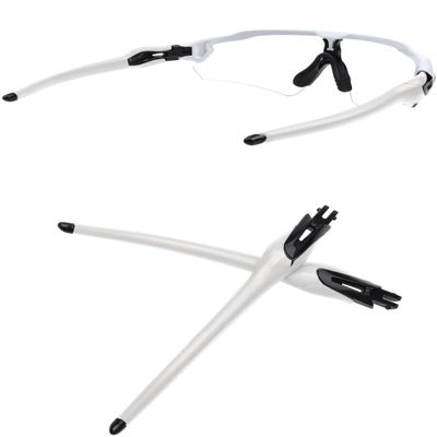 MYCOURAG Replacement Temples Arms Legs Compatible with Oakley Radar EV Path/Pitch/Advancer Sunglasses-Black - White