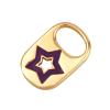 14k Yellow Gold Soda Tab Necklace Pendant, Bottle Cap Colorful Star Pendant For Necklace, Outer Banks Necklace Sarah Soda Cap Pendant Only Gold Charm Pendant Lovely Attachment Handmade Jewelry view 2
