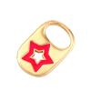 14k Yellow Gold Soda Tab Necklace Pendant, Bottle Cap Colorful Star Pendant For Necklace, Outer Banks Necklace Sarah Soda Cap Pendant Only Gold Charm Pendant Lovely Attachment Handmade Jewelry view 3
