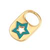 14k Yellow Gold Soda Tab Necklace Pendant, Bottle Cap Colorful Star Pendant For Necklace, Outer Banks Necklace Sarah Soda Cap Pendant Only Gold Charm Pendant Lovely Attachment Handmade Jewelry view 4