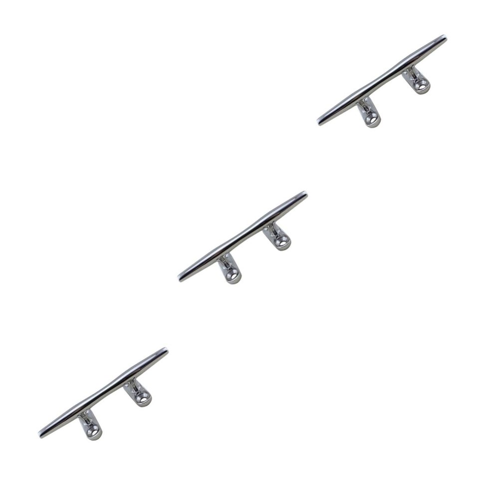 SUPVOX 3pcs Stainless Steel Bollard Rope Holder Dock Cleats for Boats Accessories Easy Installation