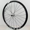 LSRRYD Wheel Set 700C Thru Axle Road Bike Wheelset Disc Brake 8 9 10 11 12 Speed Cassette Bearing Hubs 24H 30MM Aluminum Alloy Rims (Color : Black-Silver, Size : Thru Axle B) view 2