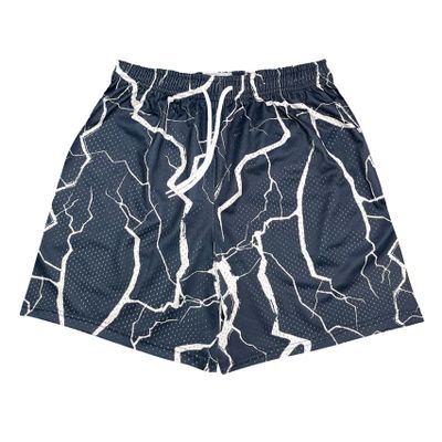 DIOTSR Mens Graphic Print Shorts Cool Mesh Basketball Shorts Casual Flat Front Shorts Summer Drawstring (Twig - Navy,X-Large)