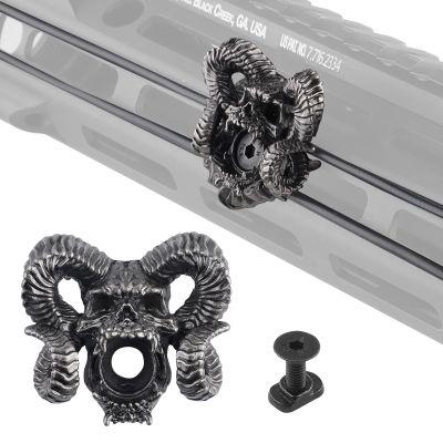 ZBULAR Devil-Horn-G2 Pressure Switch Cable Guides Decorations That Make Your AR-Look Cool Compatible with M-LOK System, Flashlight Laser Wire Management Clips Cable Clips are Used to Route and Secure