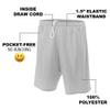Western Oregon University Primary Logo Men's Adult Athletic Gym Shorts 7" Inseam, Silver, Large view 4
