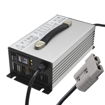 HYDTGZ 1500W 48V 25A High Power Lead-Acid Batteries Charger Forklift Battery Charger with 50A/120A/175A/350A Anderson Plug, LCD Display,120a