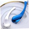 MAGICLULU Stainless Steel Curved Salad Spoon and Fork Food-grade Utensil Blue for Home Camping and Parties Easy to Clean Comfortable Grip Non-slip Design view 4