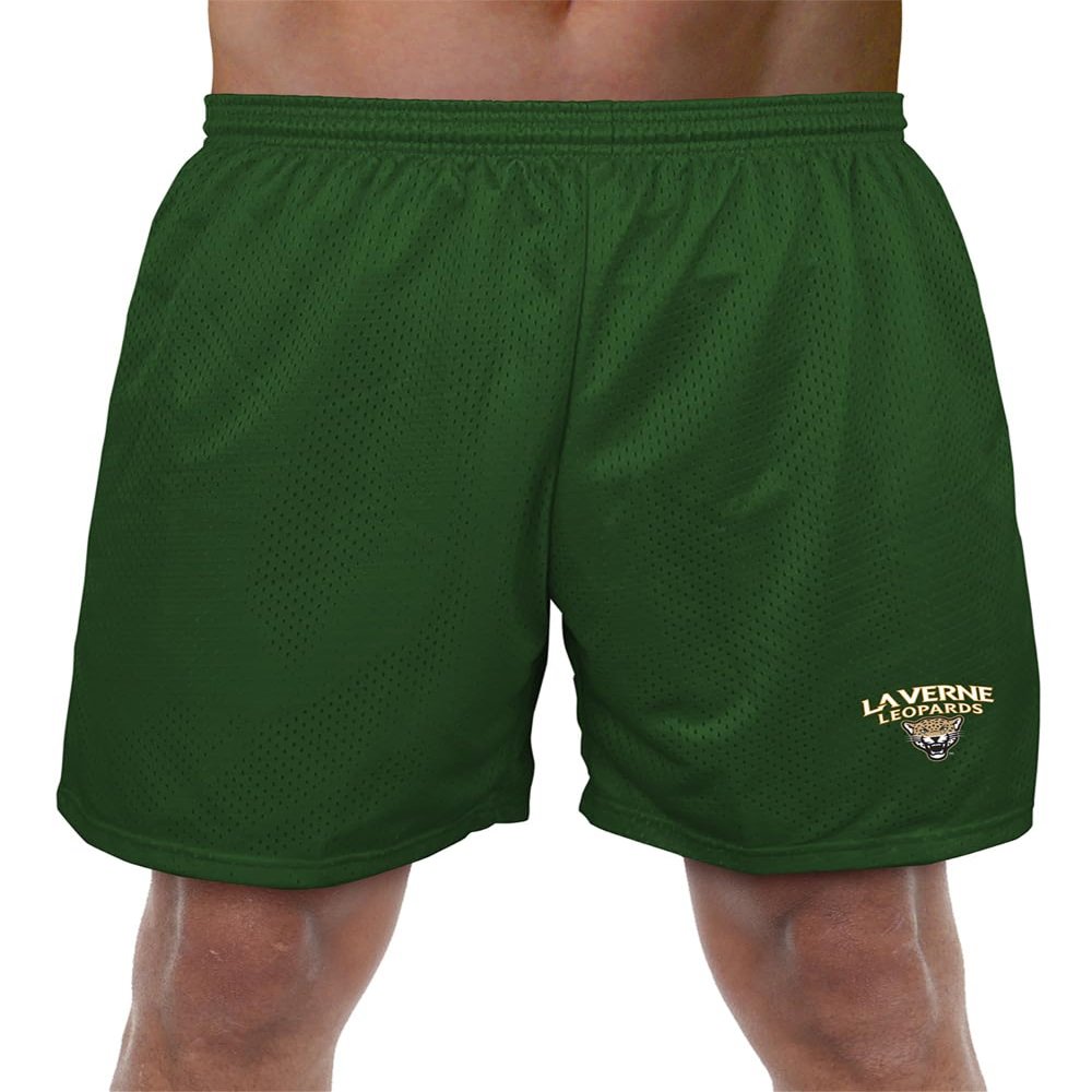 Campus Lab University of La Verne Primary Logo Men's Adult Athletic Gym Shorts 7" Inseam, Hunter Green, Small