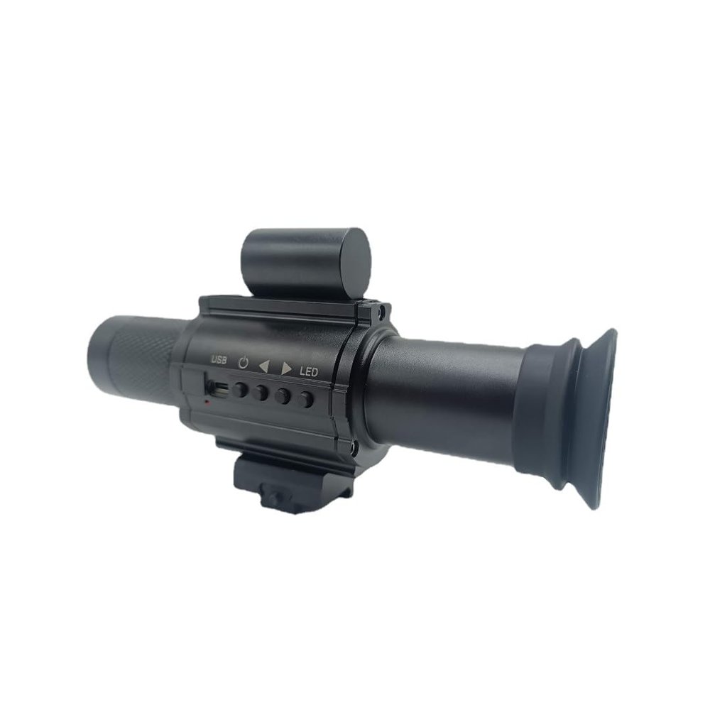 Cross Adjustable Infrared Night Vision Scope Metal Body Outdoor Hunting Equipment Visible Distance Within 100 Meters, Suitable for Close-Range Hunting and Observation