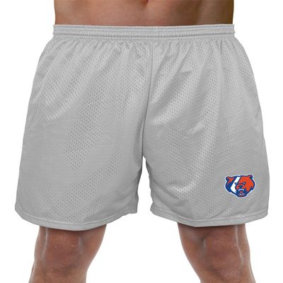 United States Coast Guard Academy Primary Logo Men's Adult Athletic Gym Shorts 7" Inseam, Silver, XX-Large