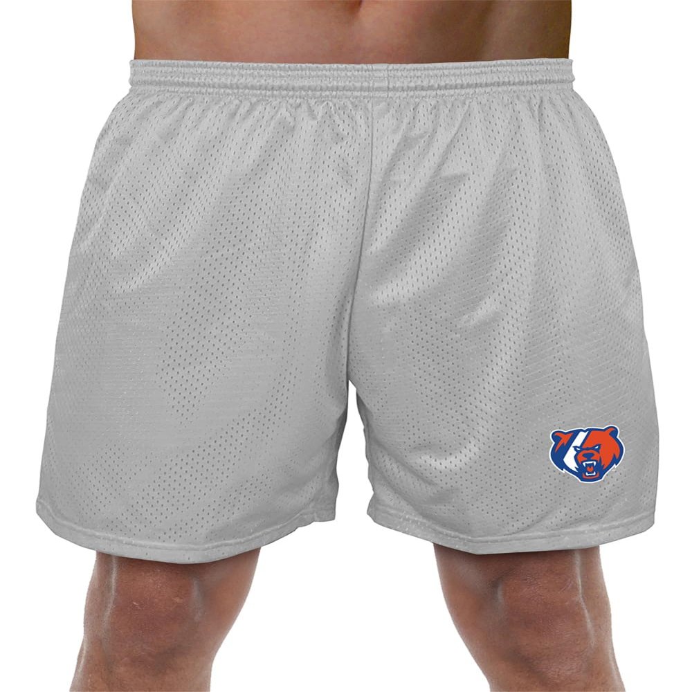 United States Coast Guard Academy Primary Logo Men's Adult Athletic Gym Shorts 7" Inseam, Silver, XX-Large