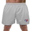 United States Coast Guard Academy Primary Logo Men's Adult Athletic Gym Shorts 7" Inseam, Silver, XX-Large view 1