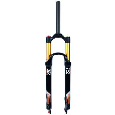 ZECHAO 26/27.5/29in Mountain Bike Suspension Fork,140mm Travel Quick Release 9mm with Rebound Adjustment Disc Brake Suspension Front Fork (Color : Straight Manual Lock, Size : 27.5inch)