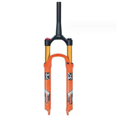 ZECHAO 26 27.5 29er Air Mountain Bike Suspension Forks,Ultralight Aluminum Alloy Quick Release 9mm Disc Brake Manual/Crown Lockout 1-1/2" (Color : Tapered Manual Lock, Size : 26inch)