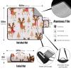 AQUNNEW Luxury Outdoor Picnic Blanket Extra-Large Waterproof Foldable Beach Mat Ideal for Picnics, Beaches and Outdoor Adventures Durable Picnic Mat Christmas Print view 3