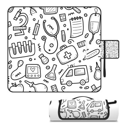 AQUNNEW Luxury Outdoor Picnic Blanket Extra-Large Waterproof Foldable Beach Mat Ideal for Picnics, Beaches and Outdoor Adventures Durable Picnic Mat Christmas Print