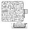AQUNNEW Luxury Outdoor Picnic Blanket Extra-Large Waterproof Foldable Beach Mat Ideal for Picnics, Beaches and Outdoor Adventures Durable Picnic Mat Christmas Print view 1