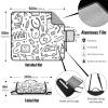 AQUNNEW Luxury Outdoor Picnic Blanket Extra-Large Waterproof Foldable Beach Mat Ideal for Picnics, Beaches and Outdoor Adventures Durable Picnic Mat Christmas Print view 3