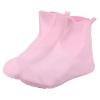 PATIKIL S Waterproof Shoes Cover, 1 Pair Silicone Non-Slip Overshoes Reusable Foldable Shoe Protector Rain Galoshes for Boot Rainy Snow Outdoor, Pink view 1