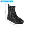 PATIKIL L Waterproof Silicone Shoe Cover, 1 Pair Reusable Non-Slip Overshoes Rain Galoshes Snow Boot Protector for Men and Women Rainy Outdoor, Black view 2