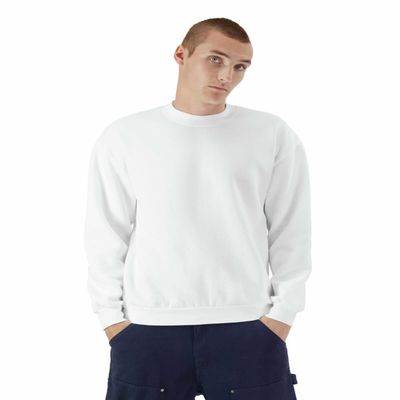 American Apparel Unisex ReFlex Fleece Crewneck Sweatshirt, White, XX-Large