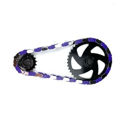 Insane Chains Bicycle Chain Cover Protects Your Clothing Against Chain Lube and Adds Style - Easy Installation No Tools Required Single-Speed or Fixed-Gear Bikes Only (Chrome-Purple, Toddler)