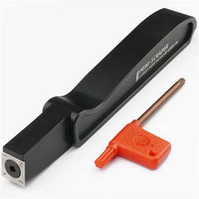 DEMCAY Aluminum Woodworking Scraper Deburring Tool Wood Trimming Knife Turning Knifef for Lathe Turning Woodowrking Tools Carving Tools (Color : 1 Set)