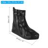 PATIKIL XXL Waterproof Silicone Shoe Cover, 1 Pair Reusable Non-Slip Overshoes Rain Galoshes Snow Boot Protector for Men and Women Rainy Outdoor, Black view 2