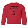 superhotapparel Celebrating 650 Years Of Bubonic Plague Rat 1339-1989 Youth Crewneck Sweatshirt (Red, Youth Small) view 1
