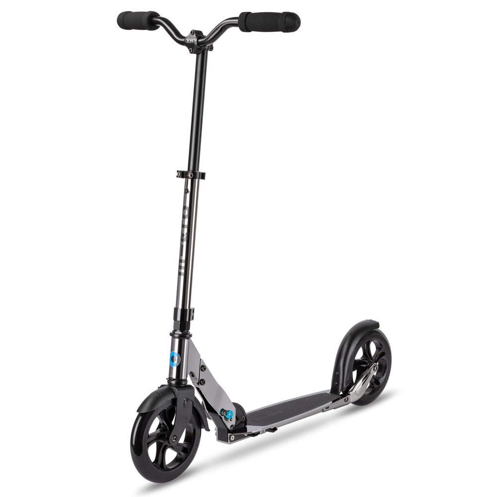 Micro Kickboard | Micro Classic Black Neochrome | Two-Wheeled Scooter | Chopper-Handlebars | Fold-to-Carry | Swiss-Designed | Ages 13+