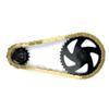Insane Chains Bicycle Chain Cover  Protects Your Clothing Against Chain Lube and Adds Style - Easy Installation  No Tools Required  Single-Speed or Fixed-Gear Bikes Only (Gold-Solid, Toddler) view 1