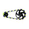Insane Chains Bicycle Chain Cover  Protects Your Clothing Against Chain Lube and Adds Style - Easy Installation  No Tools Required  Single-Speed or Fixed-Gear Bikes Only (Green-Purple, Toddler) view 1