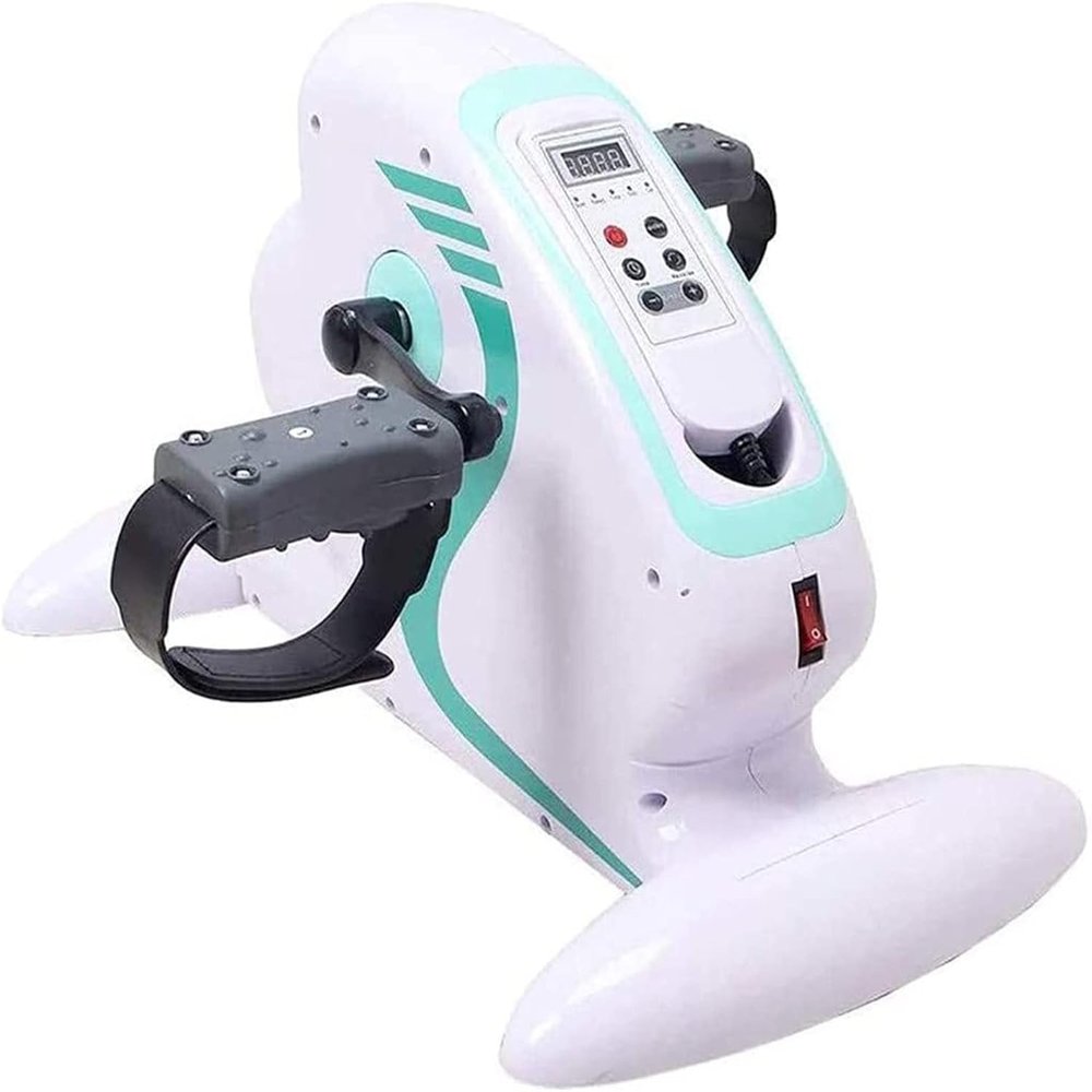 Adjustable Electric Pedal Exerciser - Mini Exercise Bike - Understage Bike - Stationary Bike - Good for Rehabilitation Workouts - Hand and Foot Training