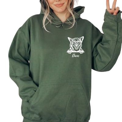 Australian Cattle Dog Sweatshirt, Custom Australian Cattle Dog Hoodie, Dog Mama Shirt Gift, Unisex Crewneck Sweatshirt, S2067 Black