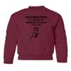 superhotapparel Celebrating 650 Years Of Bubonic Plague Rat 1339-1989 Youth Crewneck Sweatshirt (Maroon, Youth Small) view 1