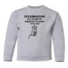 superhotapparel Celebrating 650 Years Of Bubonic Plague Rat 1339-1989 Youth Crewneck Sweatshirt (Ash, Youth Small) view 1
