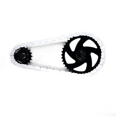 Insane Chains Bicycle Chain Cover  Protects Your Clothing Against Chain Lube and Adds Style - Easy Installation  No Tools Required  Single-Speed or Fixed-Gear Bikes Only (White-Solid, Toddler)