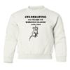 superhotapparel Celebrating 650 Years Of Bubonic Plague Rat 1339-1989 Youth Crewneck Sweatshirt (White, Youth Small) view 1