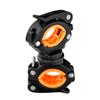 SUPVOX 360degree Adjustable Rubber Bike Handlebar Flashlight Mount Lightweight Torch Holder with Clamp for Steady Bike Lighting Black and Orange view 1